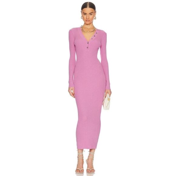 Favorite Daughter The On Again Dress Long Sleeve Maxi - Orchid - Picture 6 of 9